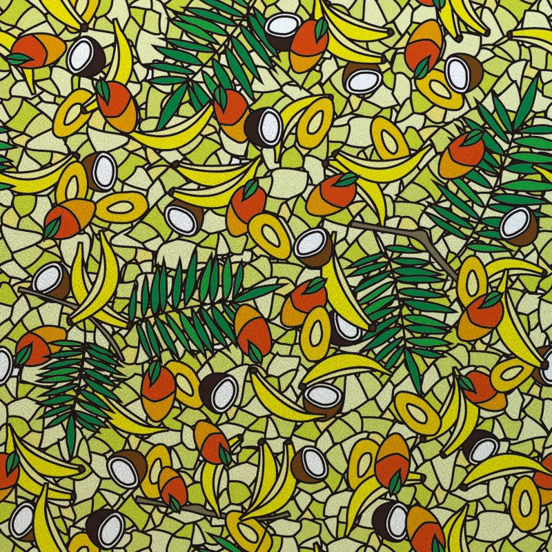 Window Film Frosted Stained Glass Films Customized Art Deco Design Leaves Static Cling Sticker,Home Decor Foil Window Treatment