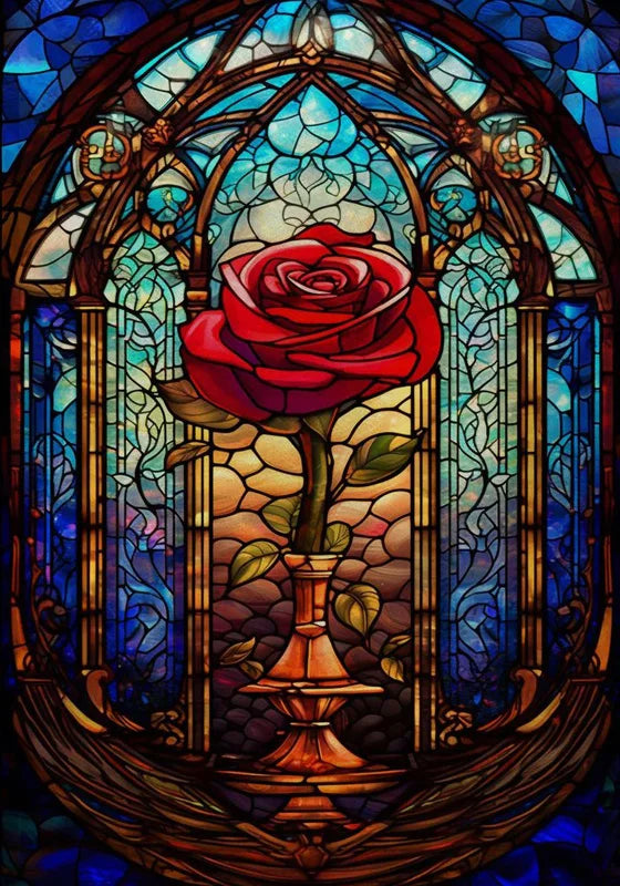 Window Film Frosted Stained Glass Films,Customized Art Design Static Cling Sticker,Rose Flower Home Decor Foil Window Treatment