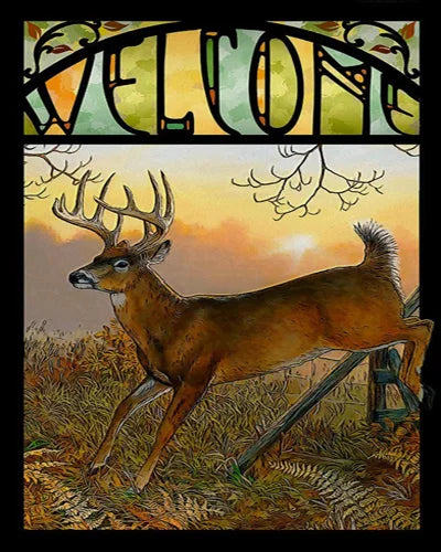 Custom size Stained Glass Window Film Retro Painted Horse Deer, Frosted Static Cling Art Colored Glass Films,Glass Sticker