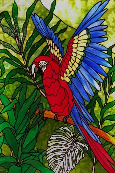 Window Film Stained Glass Stickers,Custom size Static Cling,Frosted Privacy Print Bird,Peacock,Heron,Owl,For Window Home Decor