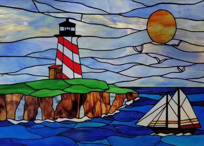 Glass Films Window Sticker Static Cling Frosted Home Decor Private Tint-Film For Door Window Cabinet Wardrobe Landscape Sea