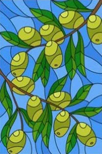 Custom Size Stained Glass Window Film Fruit Pattern Grape Mango Watermelon For Rectangular Shape Glass Office Door Home Decor