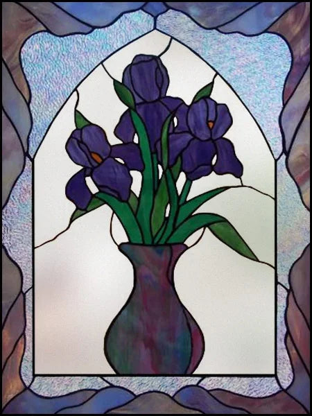 Frosted Stained Glass Window Film, Customized Art Design, Flower Rose, Static Cling Sticker,Home Decor Foil, Treatment