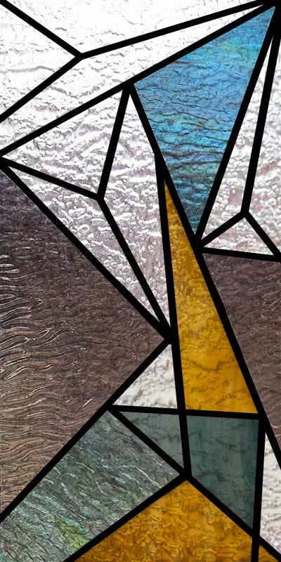 Custom Size Stained Glass Window Film,Frosted Privacy, Static Cling,Retro Prairie Style Stickers,Kitchen Bathroom Door, Home