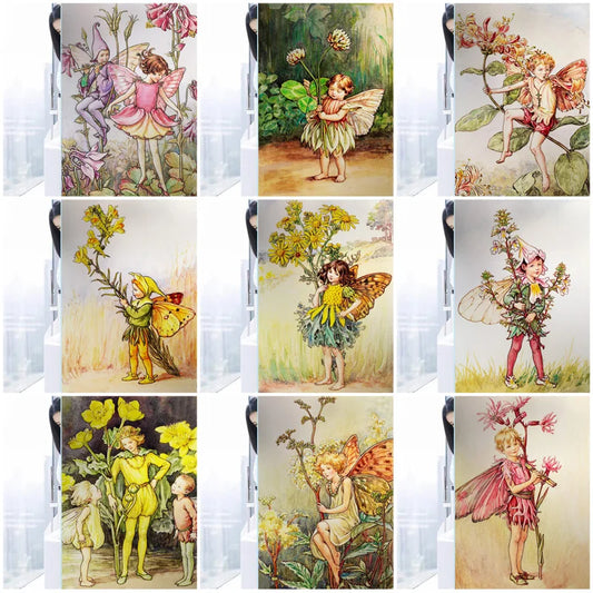 Custom Size Stained Glass Window Film, Flower Tree, Fairy Stickers, Static Cling, Kitchen, Bathroom, Bedroom, Door, Home Decor