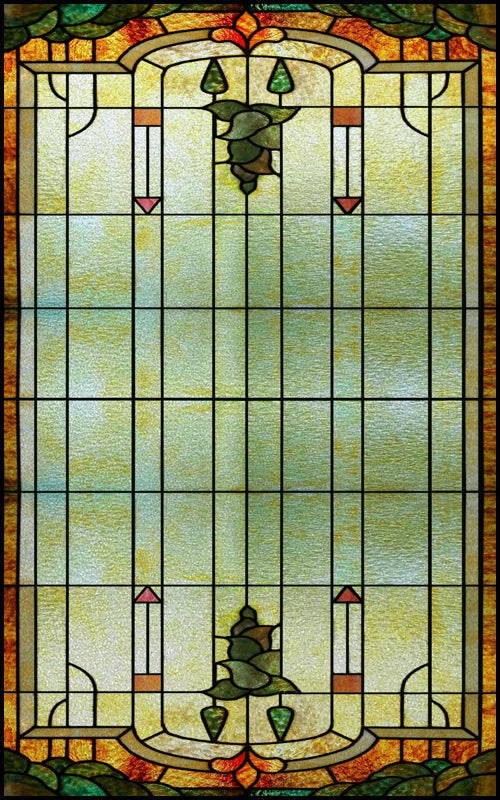 Custom Size Window Film Stained Glass Films Static Cling Frosted Retro Prairie Style Shower Kitchen Balcony Office Home Decor
