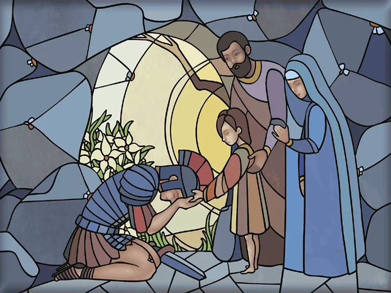 Custom Size Stained Glass Window Film, Frosted Privacy, Static Cling, Church, Mythological People, Transom Window, Home Decor