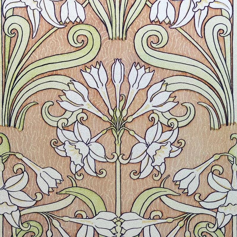 Window Film Frosted Stained Glass Films Customized Art Deco Design Leaves Static Cling Sticker,Home Decor Foil Window Treatment