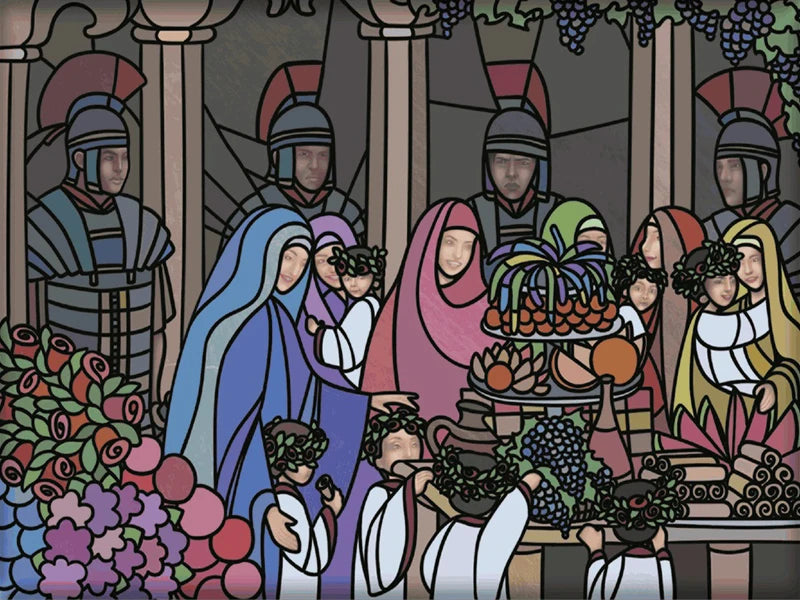 Custom Size Stained Glass Window Film, Frosted Privacy, Static Cling, Church, Mythological People, Transom Window, Home Decor