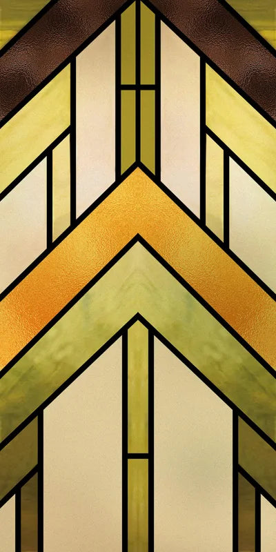 Custom Size Stained Glass Window Film,Frosted Privacy, Static Cling,Retro Prairie Style Stickers,Kitchen Bathroom Door, Home