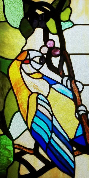 Frosted Stained Glass Window Film, Church Static Cling,Door Sticker,Print SunFlower,Tree,Fruit,Birds,Home Decor, Customized