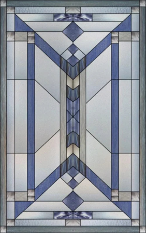 Frosted Stained Glass Window Film, Customized Privacy, Static Cling,Arts and Crafts, Prairie, Art ,Office, Home Decor