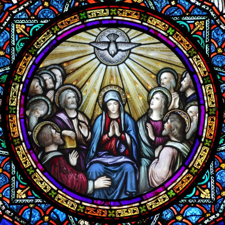 Custom Frosted Stained Glass Window Film,Static Cling Reusable,Jesus Christ Angels Virgin Mary Picture Decor Window Treatment