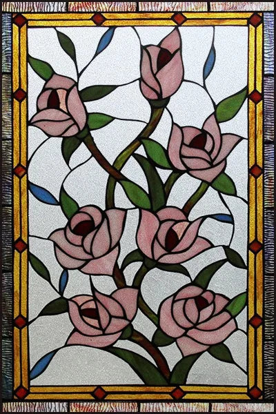 Window Film Frosted Stained Glass Films,Customized Privacy Static Cling,Flower Sun Fruit Fish Cat,Door Sticker,Office Home Decor