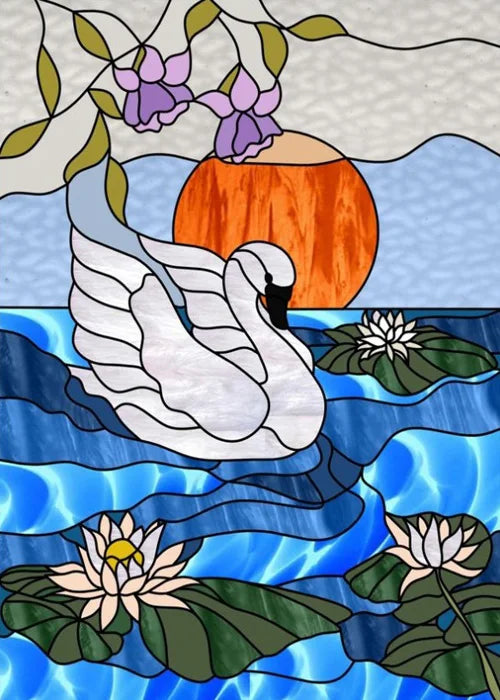 Custom Size Window Stained Glass Films,Cat,Bird,Peacock,Tiger,Fish,Animals Stickers For Bathroom Bedroom Door Office Home Decor