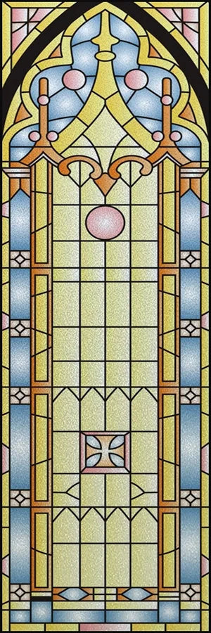 Frosted Stained Glass Window Film, Customized  Static Cling,,Privacy, European Style ,For Office, Bathroom Home Decor