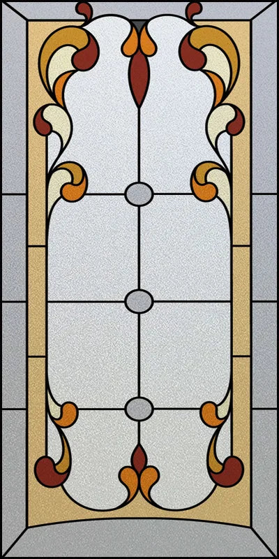 Custom Size Stained Glass Window Film, Frosted Privacy, Static Cling, Retro Matte Sticker, Bathroom Door, Office, Home Decor