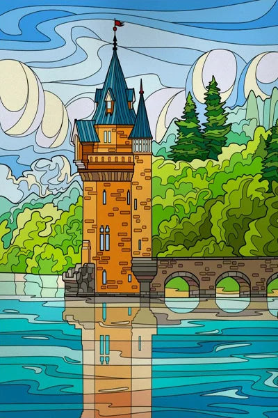 Custom Stained Glass Films Window Film Frosted Sticker Castle For Kitchen Bathroom Door Church Poster Home Decor