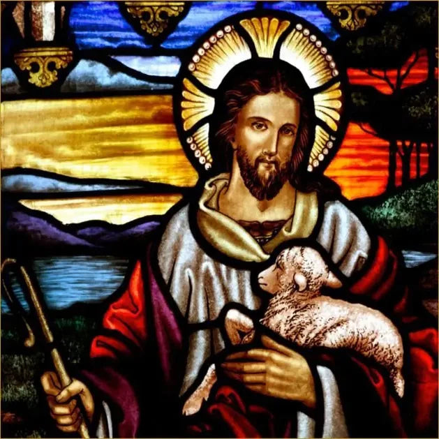 Custom Frosted Stained Glass Window Film,PVC Static Cling Films,Virgin Mary, Jesus Church Decor, Foil Stickers