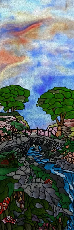 Custom size Window Film Stained Glass Films Frosted Privacy Retro European Tree Flower Colorful Door Sticker Shower Bathroom