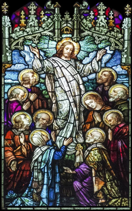 Custom Frosted Stained Glass Window Film, Static Cling ,Church Jesus Christ Blessed Mary Stickers, Window Treatment, Home Decor