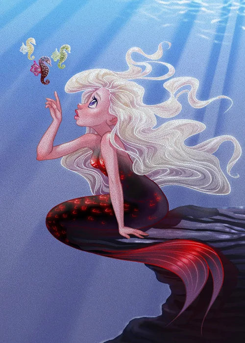 Custom Size Window Stained Glass Films,Mermaid with long hair Picture,Stickers For Bathroom Bedroom Door Office Home Decor