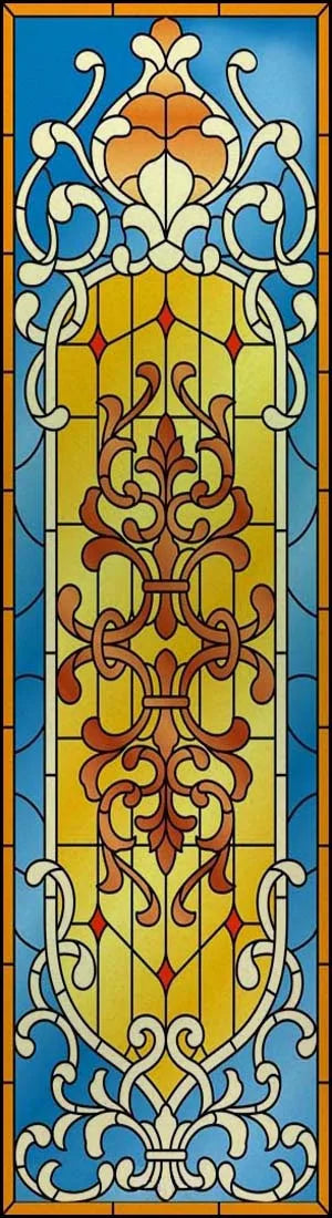 Customized Frosted Stained Glass Window Film, Church Static Cling,Privacy Retro Sticker, for Kitchen, Office, Home Decor