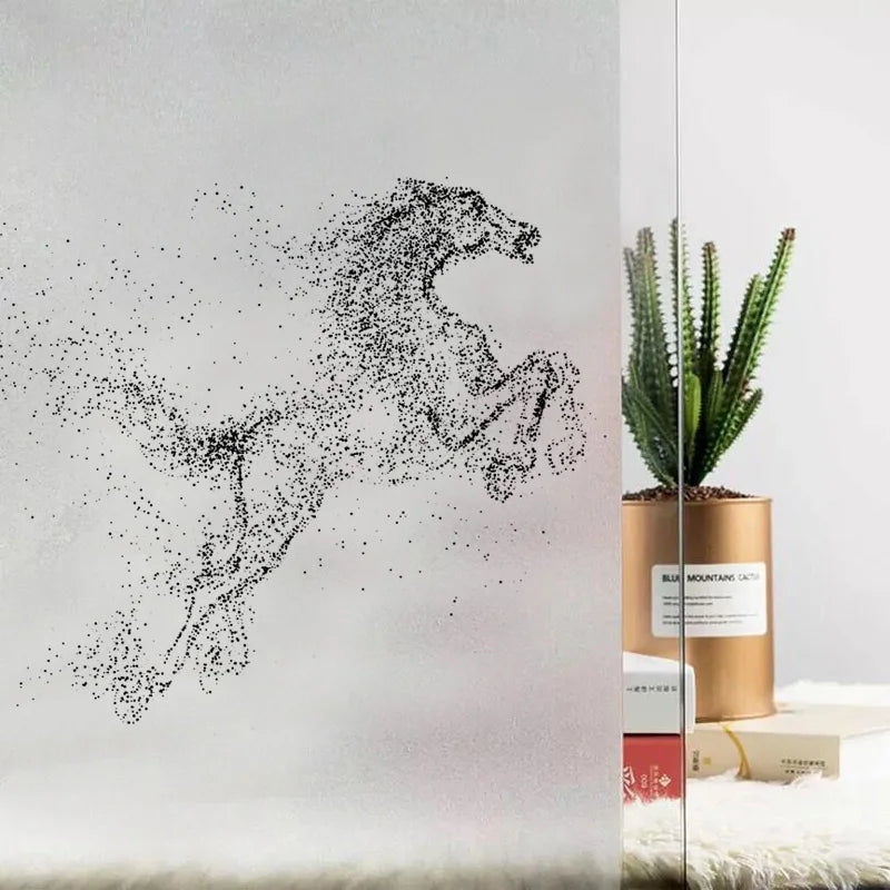 Custom Size Window Glass Films Window Film Static Cling Art Pictures Horse Eagle Wolf Shower Frosted Office Home Decor