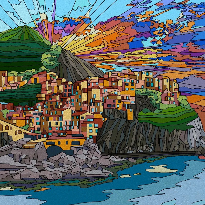 Stained Glass Window Film Frosted Glass Sticker Forest Customized Cartoon House Castle For Kids Room Door Home Decor