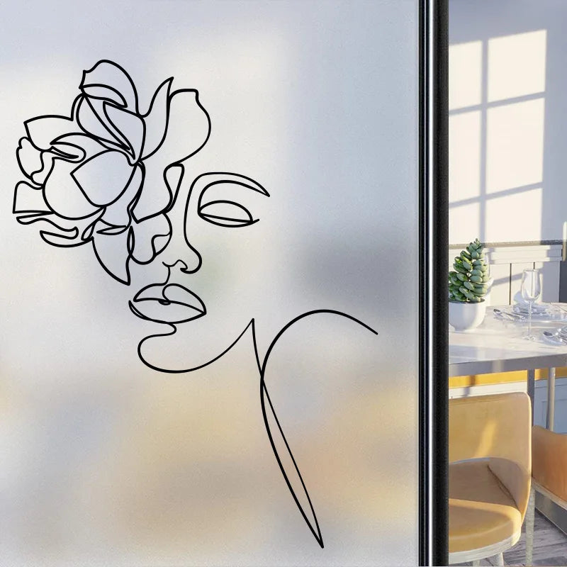 Custom Size Window Glass Films Window Film Static Cling Art Pictures Beauty Women Nude Girl Shower Nordic Obscure Stickers