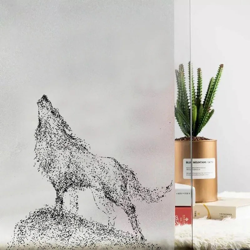Custom Size Window Glass Films Window Film Static Cling Art Pictures Horse Eagle Wolf Shower Frosted Office Home Decor
