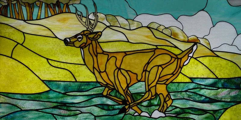 Custom Size Window Film, Stained Glass, Decorative Window Sticker, Privacy Frosted Static Cling, Home Decal