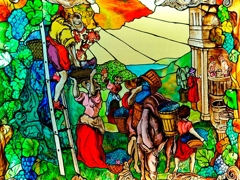 Custom Size Stained Glass Window Film, Frosted Privacy, Static Cling, Church, Mythological People, Transom Window, Home Decor