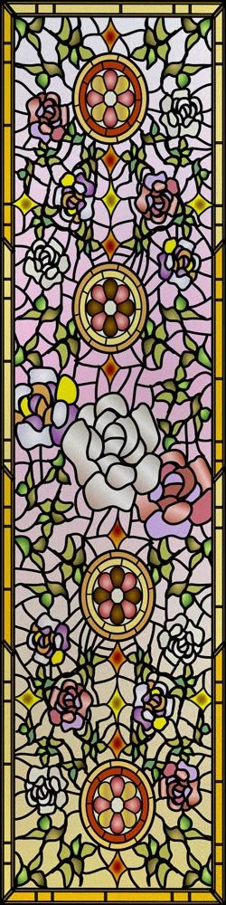 Frosted Stained Glass Window Film, Church Static Cling,Privacy Retro Door Sticker,Kitchen, Office, Home Decor, Customized