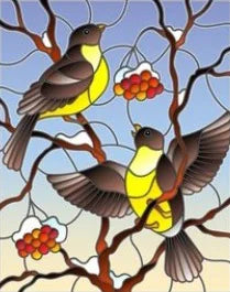 Window Film Stained Glass Stickers,Custom size Static Cling,Frosted Privacy Print Bird,Peacock,Heron,Owl,For Window Home Decor