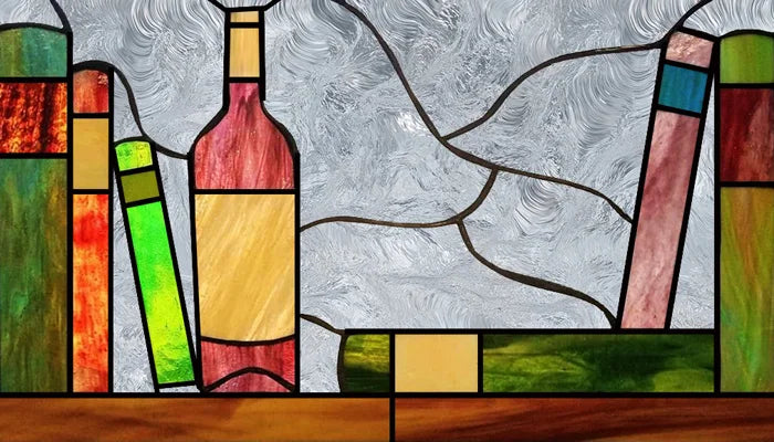 Custom Size 3D Matte Window Film, Stained Glass Decor, UV Window Sticker, Privacy Frosted Static Cling, Book Pattern for Glass