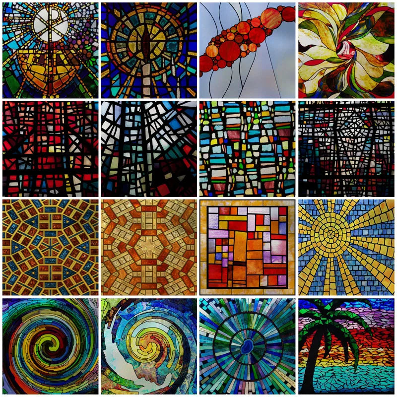 Custom Size Matte Window Film, Stained Glass, Decorative UV Window Sticker, Privacy Frosted Static Cling, Decal for Glass