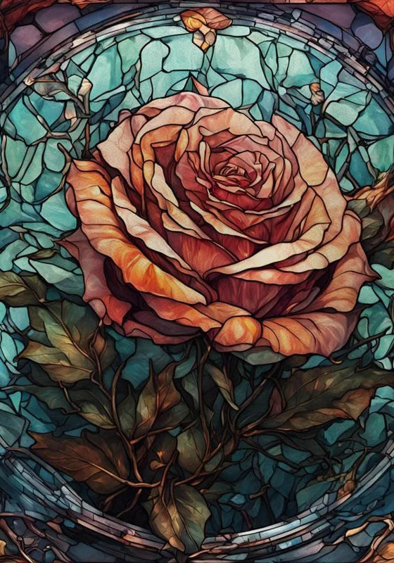 Window Film Frosted Stained Glass Films,Customized Art Design Static Cling Sticker,Rose Flower Home Decor Foil Window Treatment