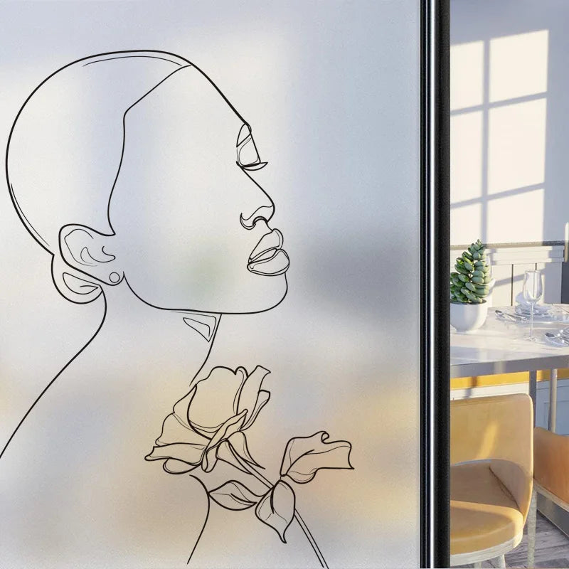 Custom Size Window Glass Films Window Film Static Cling Art Pictures Beauty Women Nude Girl Shower Nordic Obscure Stickers