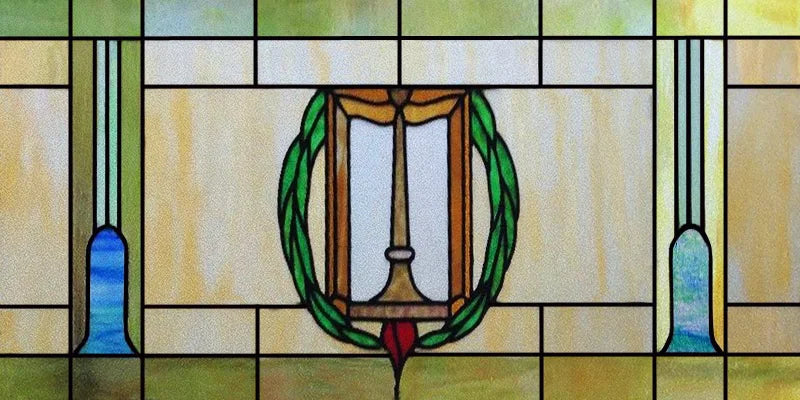 Custom Size Window Film, Stained Glass, Decorative Retro Window Sticker, Privacy Frosted Static Cling, Home Decal