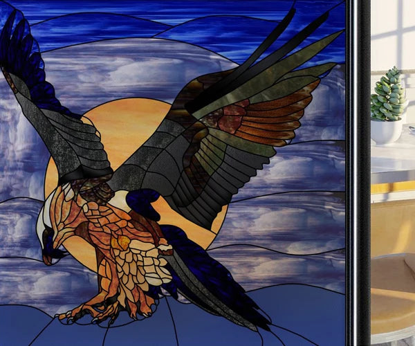 Window Film Frosted Stained Glass Films,Static Cling,Privacy Films,Bird Cock,Door Sticker Kitchen Bathroom Home Decor Customized