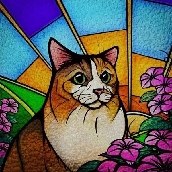 Custom Size Stained Glass Window Film Opaque Frosted Privacy Protection Removable Static Cling Home-Decor Animal Window Covering