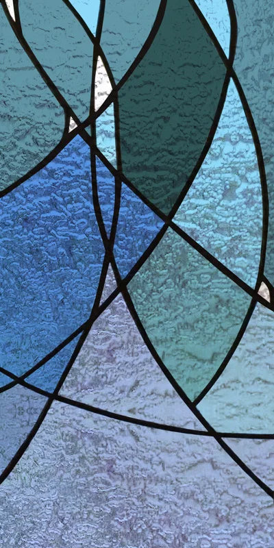 Custom Size Stained Glass Window Film,Frosted Privacy, Static Cling,Retro Prairie Style Stickers,Kitchen Bathroom Door, Home