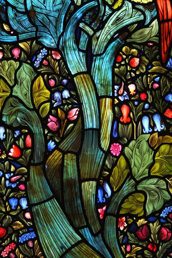 Frosted Stained Glass Window Film, Customized Tiffany Trees, Static Cling Sticker,Bathroom Door, Kitchen, Office, Home Decor