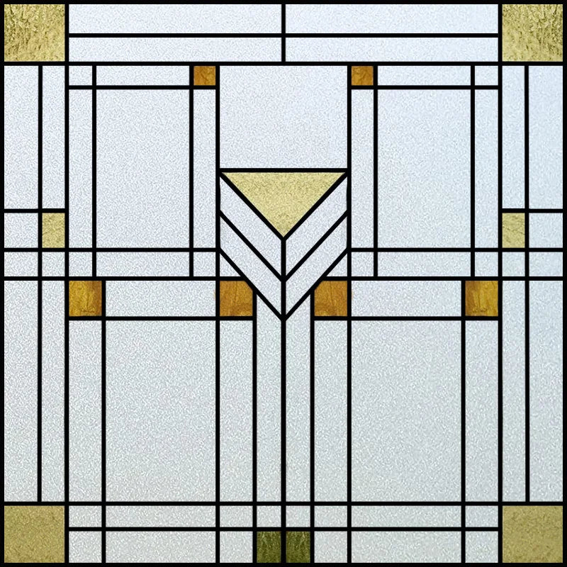 Custom Size Window Film, Stained Glass Sticker, Western Style, Privacy Frosted, Static Cling, Door, Office Home Decal