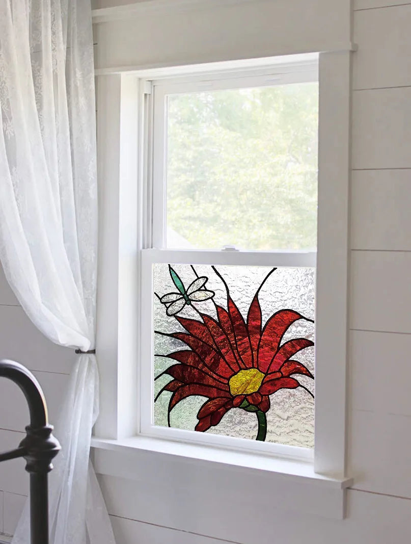 Window Film Stained Glass Films,Customized Art Deco Design,Birds Static Cling Sticker,Home Decor Foil,Window Treatment