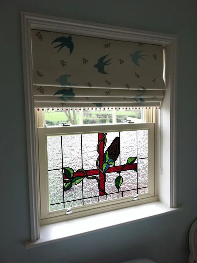 Custom Size 3D Matte Window Film, Stained Glass, Decorative UV Window Sticker, Privacy Frosted Static Cling, Home Decal