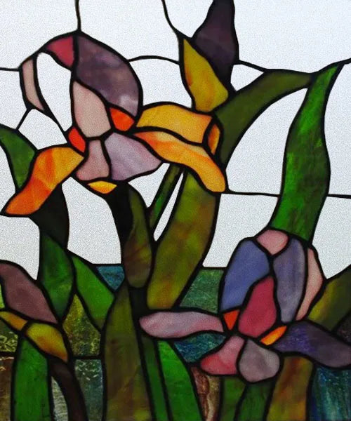 Custom size Glass Films Stained Glass Stickers Static Cling Frosted Privacy PVC Print Flower,Cat,Fish For Window Door Home Decor