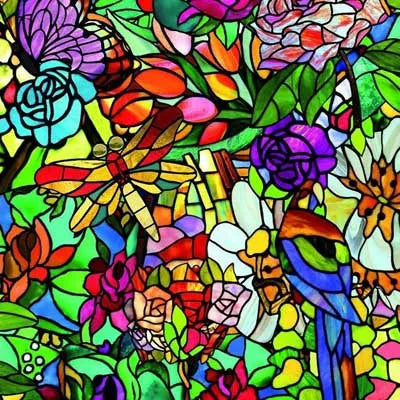 Window Film Stained Glass Films Static Cling Stickers for Bathroom Kitchen Office Home Decor,Birds Peacock,Heron,Owl,Custom size