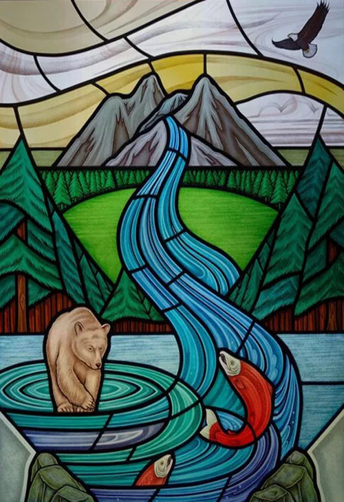 Window Film Frosted Stained Glass Films,Customized Privacy Static Cling,Retro Colorful Stickers Home Decor Bathroom Skylight